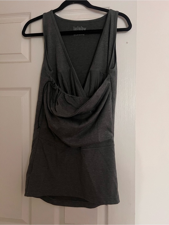 lalabu Tops - Nursing & Babywearing Tank Top in Dark Gray